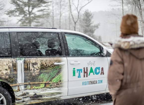 visit ithaca van winter