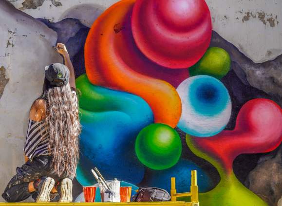 Ithaca Murals + SouthWorks Mural jam