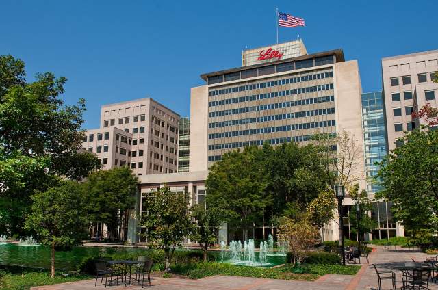 Eli Lilly & Co. headquarters on the south edge of downtown Indy