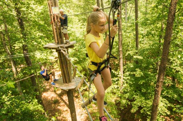 Take the trees at Go Ape! located in Eagle Creek Park