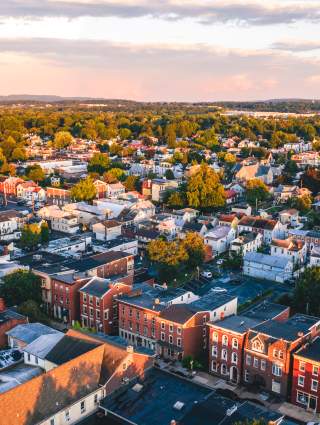 Aerial of Downtown Mechanicsburg
