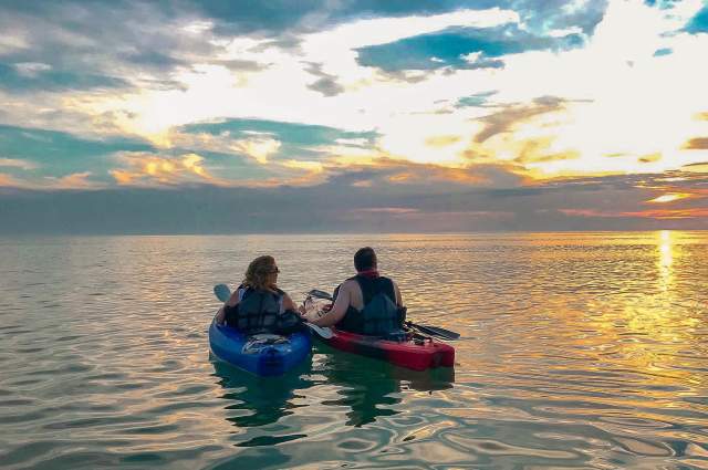 Kayaking on Lake MI