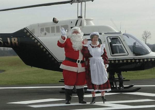 Helicopter Santa