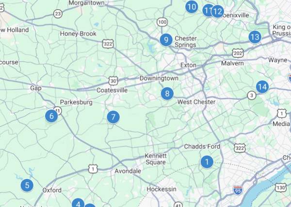 Covered Bridge Map