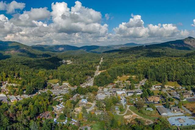 Aerial view of town
