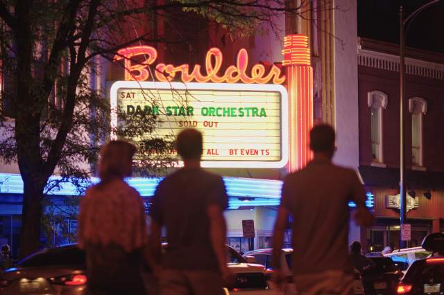 Boulder Theater Marquee at Night
