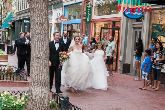 Wedding Party on Pearl Street Boulder