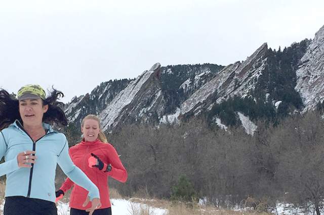 Fit Chick Selene Yeager Running Boulder Flatirons