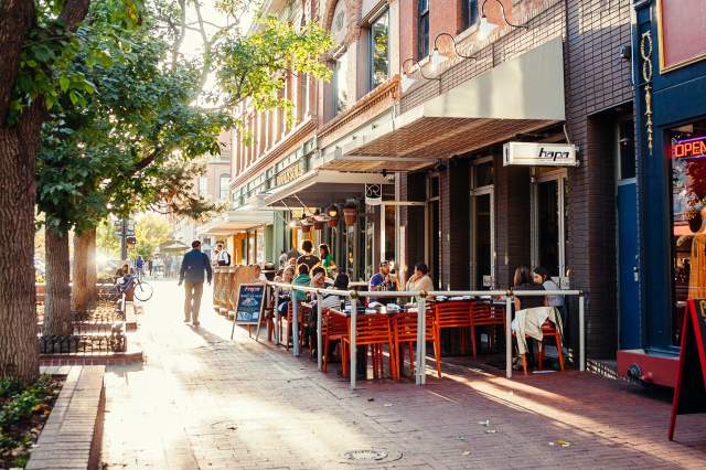 Pearl Street Mall in Sunlight