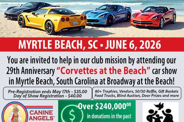 Corvettes at the Beach