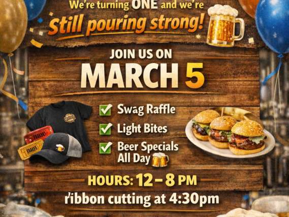 1 YEAR BREW-Versary BASH!!!