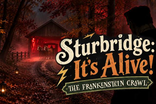 Sturbridge: It’s Alive! The Frankenstein Crawl Banner