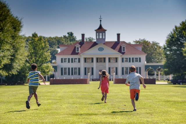 Children playing at American Village