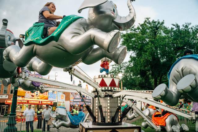 Flying Elephant Ride at Main Street Fest