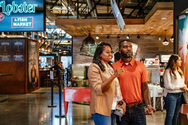The Garage Food Hall at the Bottleworks District has something for everybody