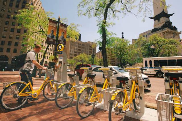 Pacers Bikeshare has convenient stations around the city for bike rentals