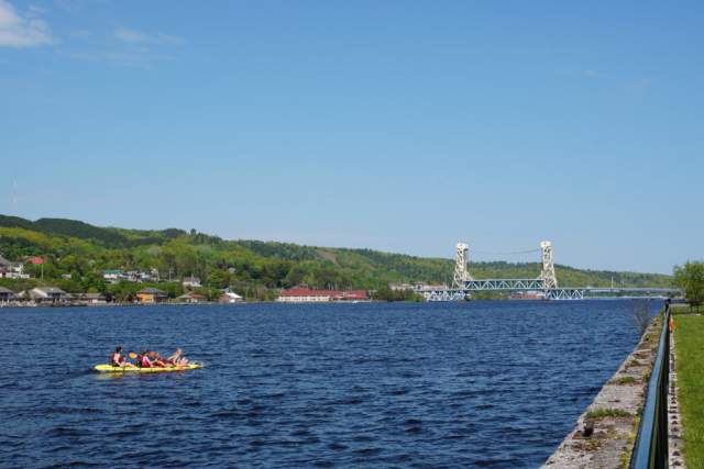 Paddler on the Keweenaw Waterway