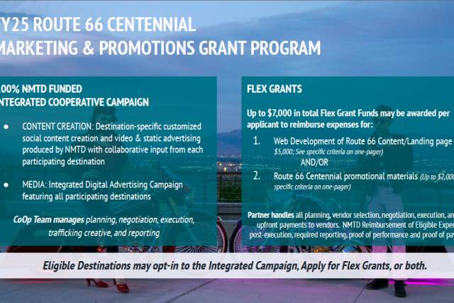 Overview of the Route 66 Centennial Grant for marketing and promotions