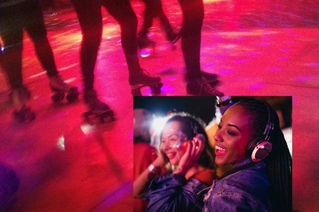 silent disco and roller rink