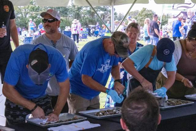 oyster shucking seafood festival