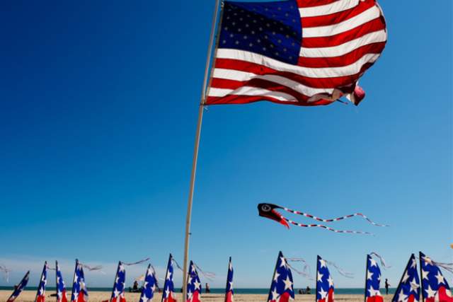 Flags on the Beach