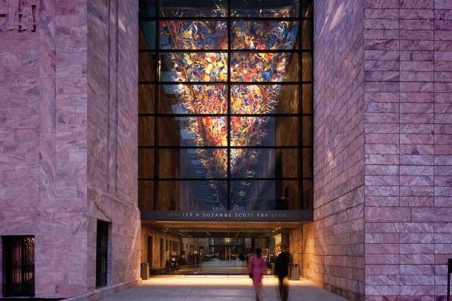 Joslyn Art Museum's 92,000 square feet of glass blowing and other breathtaking art make it one of Omaha's most beautiful backdrops for a date night