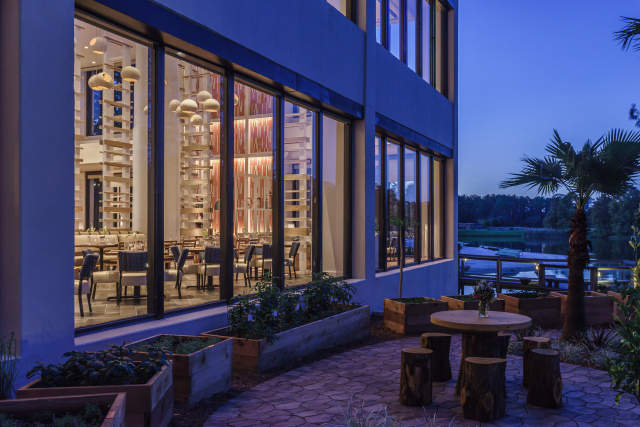 LakeHouse exterior and herb garden