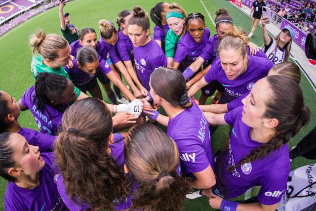 Orlando City Soccer Club orlando pride huddle