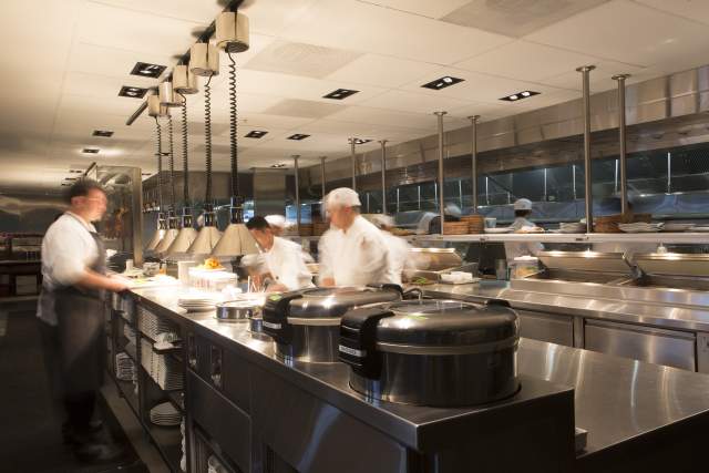 Kitchen at Morimoto Asia restaurant in Disney Springs