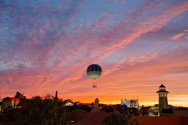 Sunset view at Paddlefish Restaurant