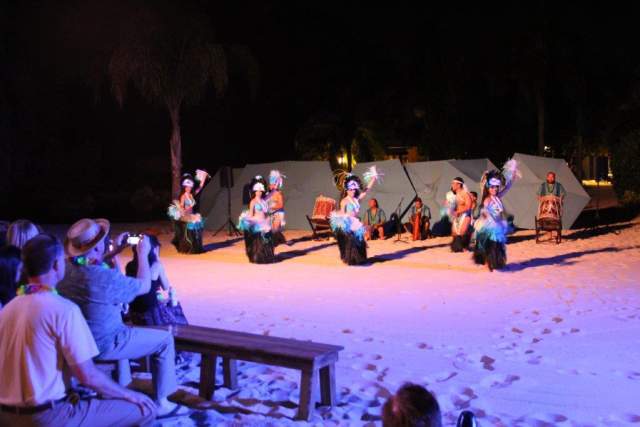 Discovery Cove luau belly dancers