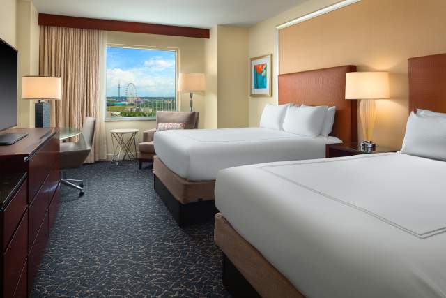 Hilton Orlando room with double queen beds