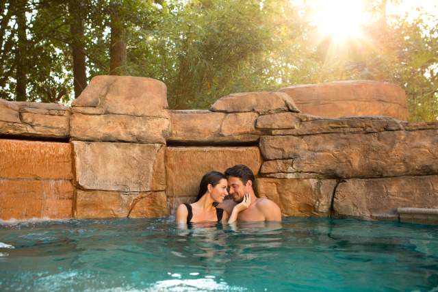 Couple in Jacuzzi at Hilton Orlando Lake Buena Vista