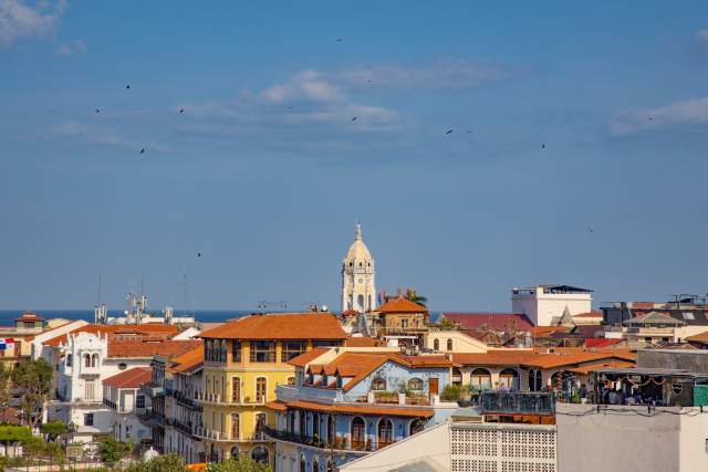 Roofs in Casco Antiguo in Panamá City