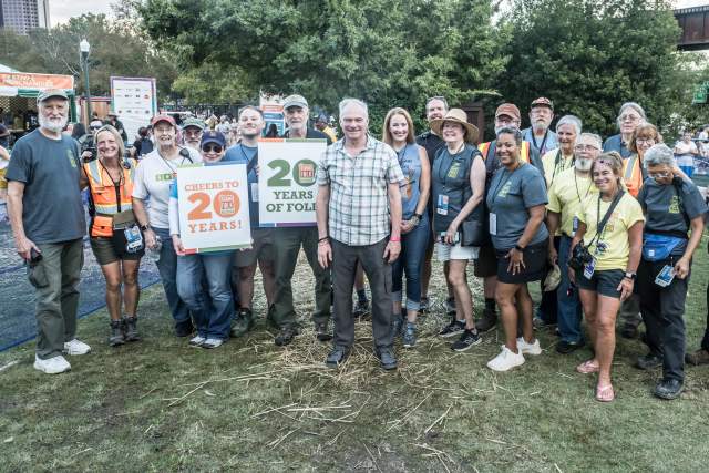 Staff and volunteers at Richmond Folk Festival