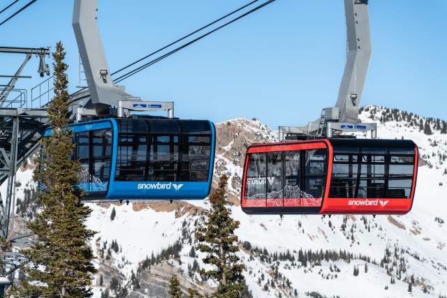 Tram at Snowbird in Winter