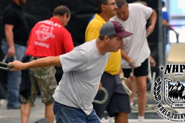NHPA athlete throwing a horseshoe