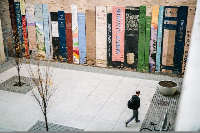 Image of the Book Mural by Paul Heath in Salt Lake City, UT.