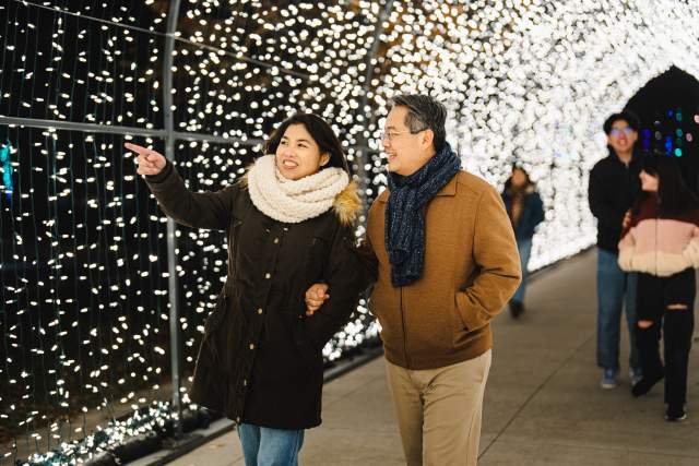 Tracy Aviary Lightwalk - Couple