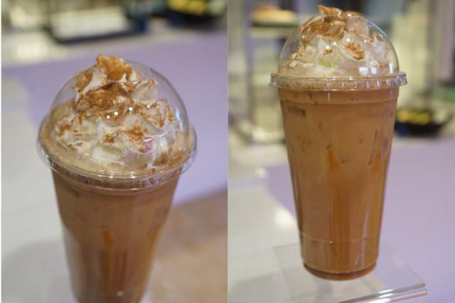 pumpkin spice latte iced two angles