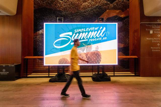 Simpleview Summit 2022 digital billboard