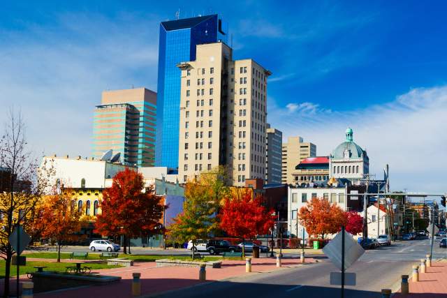 The skyline of downtown Lexington, Kentucky