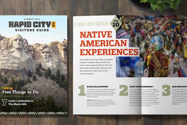 Visit Rapid City - Visual Identity Branding 2024 Visitor Guide Mockup Example | Simpleview Inc