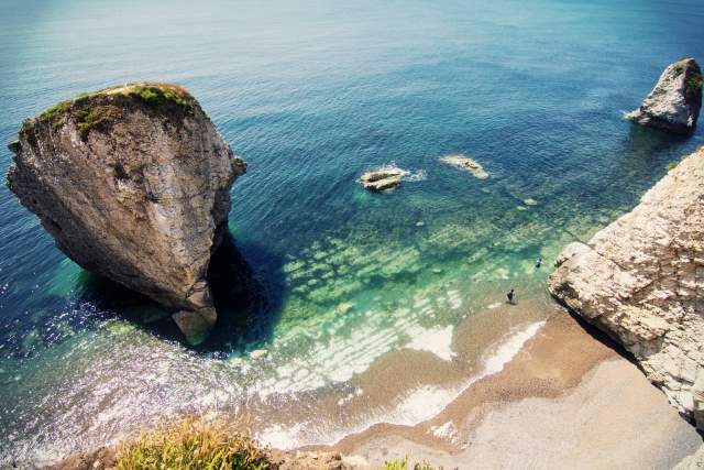 A view of Freshwater Bay near Isle of Wight.