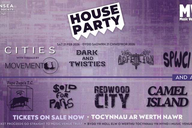 Swansea Arena House Party 2026 Line-up / Parti Ty Arena Abertawe