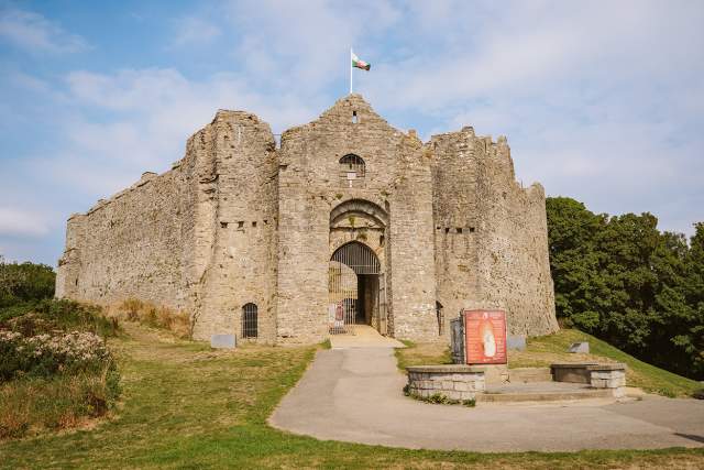 Oystermouth Castle exterior