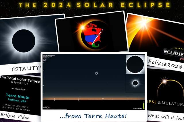 The Total Solar Eclipse of April 8, 2024 from Terre Haute, IN