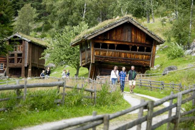 Old farm with storehouse in Valle. Photo