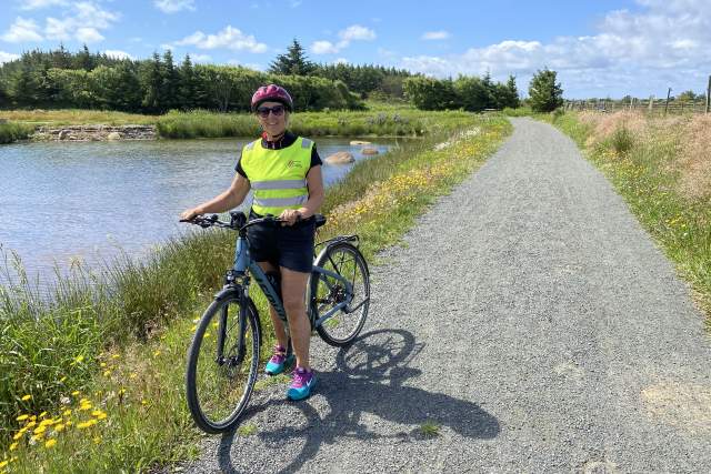 Anne L. Kolnes sykler Vita Velo på Lista