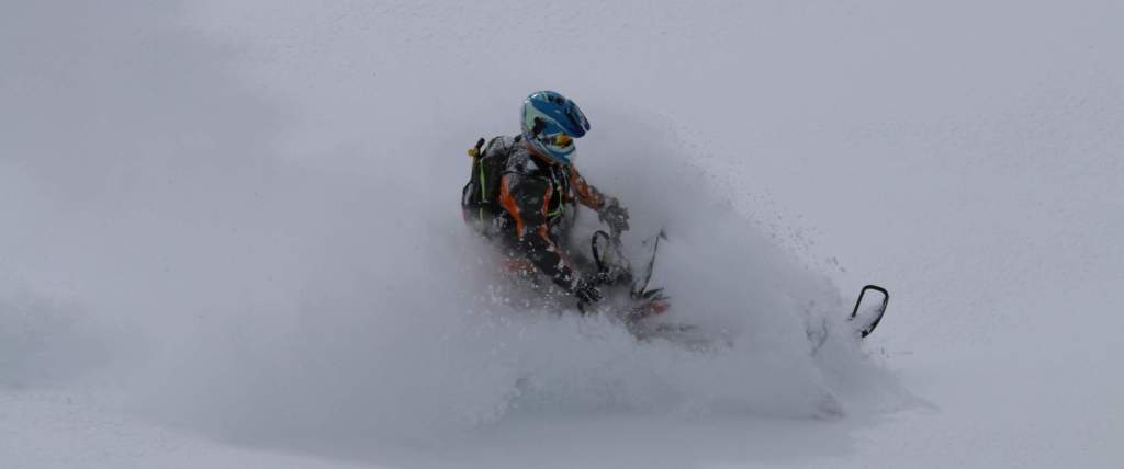 Snowmobiling above the Wasatch Valley